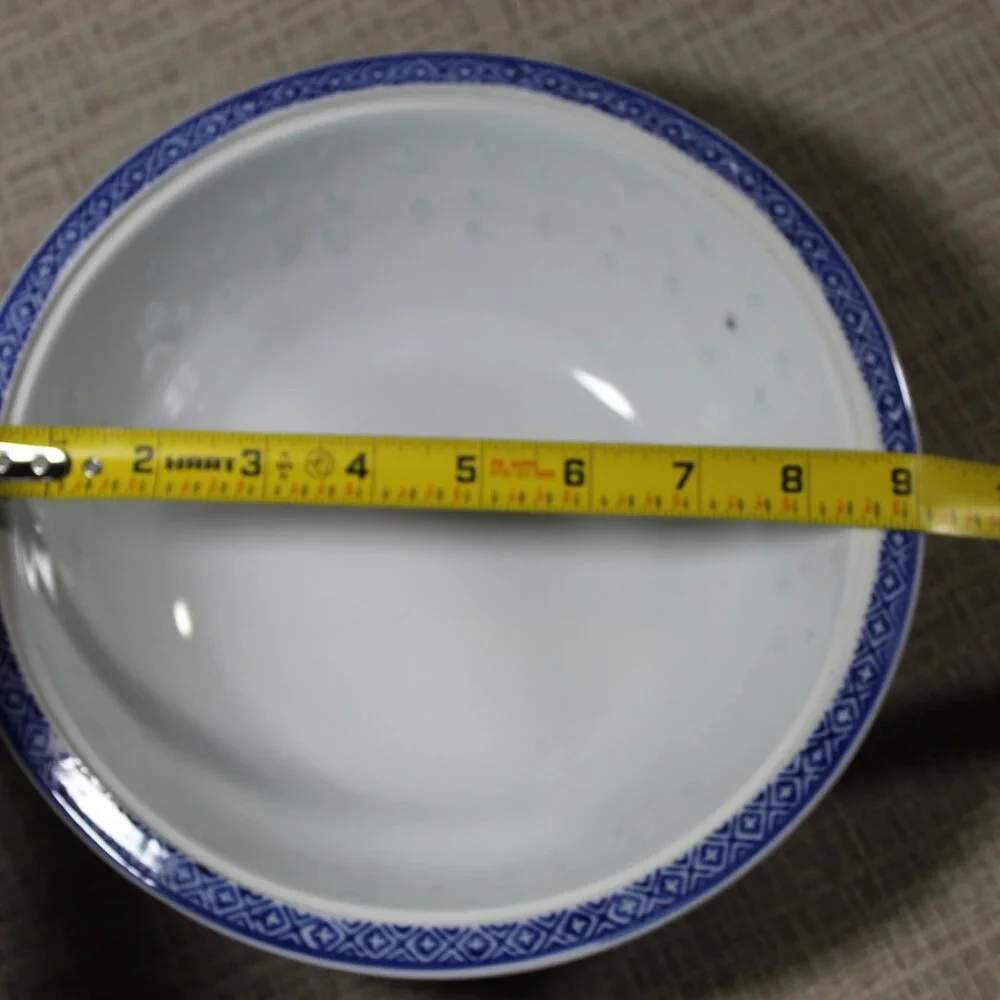Vintage Porcelain Chinese Rice Grain Dragon Pattern 16